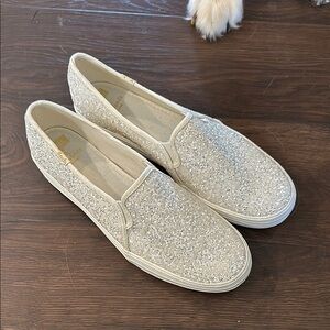 Kate Spade Keds Glitter Slip-On Sneakers